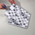 Placas de mosaico PVC autoadhesivas cuadradas resistentes a manchas para ducha – Pack de 5