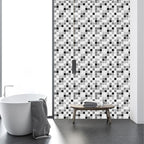 Placas de mosaico PVC autoadhesivas cuadradas resistentes a manchas para ducha – Pack de 5