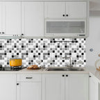 Placas de mosaico PVC autoadhesivas cuadradas resistentes a manchas para ducha – Pack de 5
