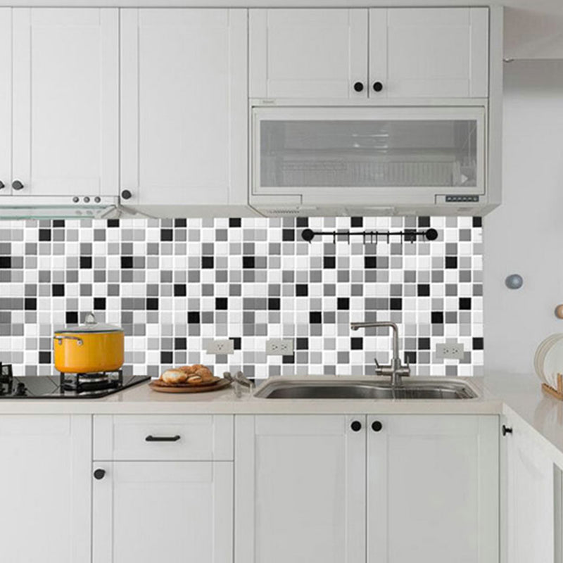 Placas de mosaico PVC autoadhesivas cuadradas resistentes a manchas para ducha – Pack de 5
