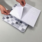 Placas de mosaico PVC autoadhesivas cuadradas resistentes a manchas para ducha – Pack de 5