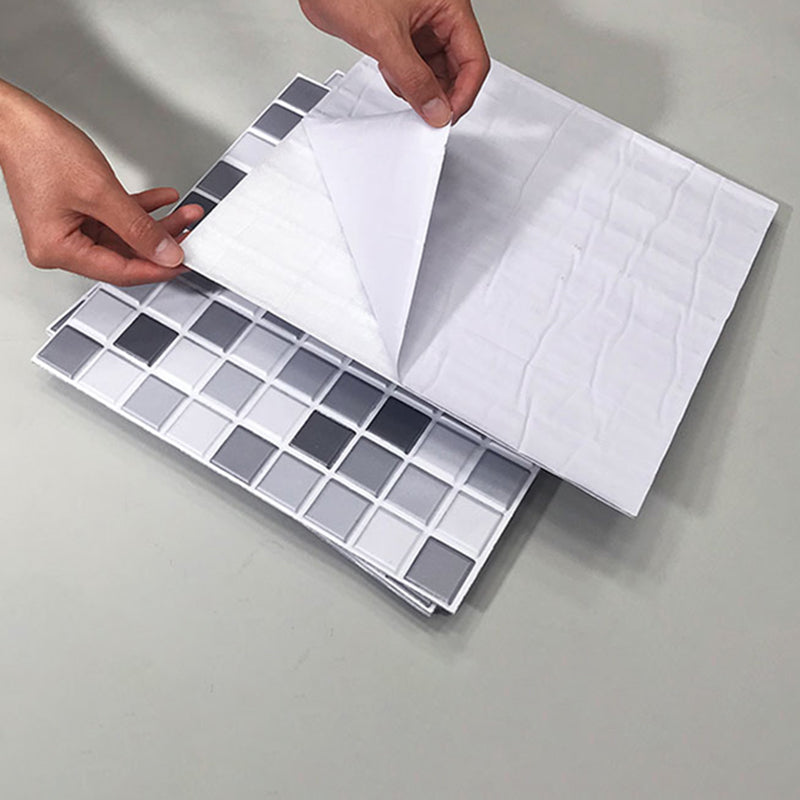 Placas de mosaico PVC autoadhesivas cuadradas resistentes a manchas para ducha – Pack de 5