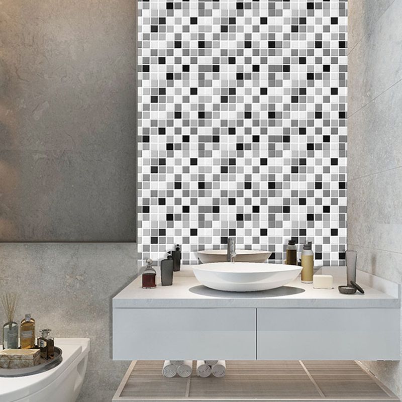 Placas de mosaico PVC autoadhesivas cuadradas resistentes a manchas para ducha – Pack de 5