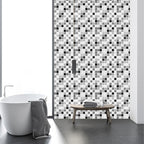 Placas de mosaico PVC autoadhesivas cuadradas resistentes a manchas para ducha – Pack de 5