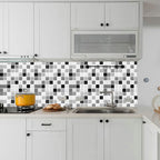 Placas de mosaico PVC autoadhesivas cuadradas resistentes a manchas para ducha – Pack de 5