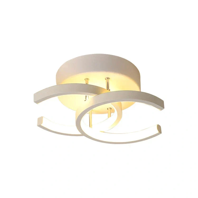 Plafón LED moderno en blanco y negro