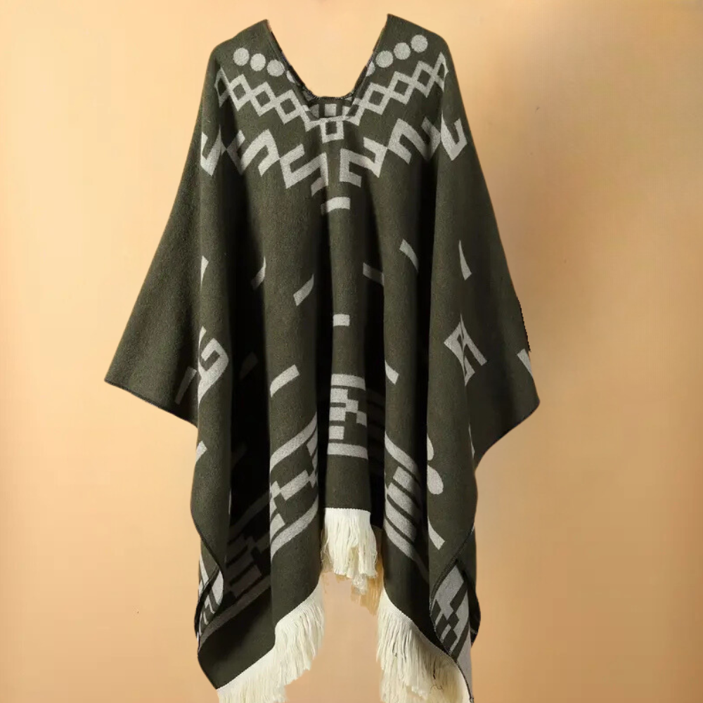 Poncho de otoño cálido para hombre