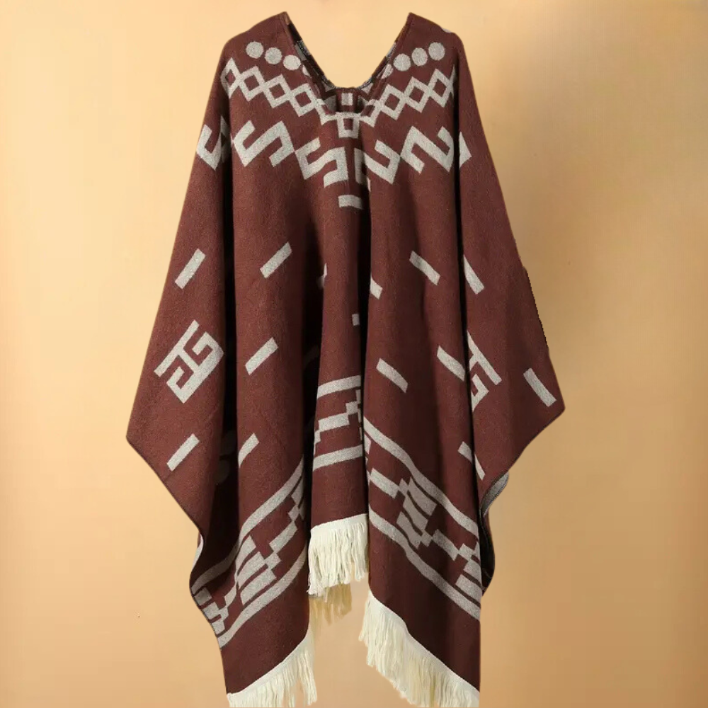 Poncho de otoño cálido para hombre
