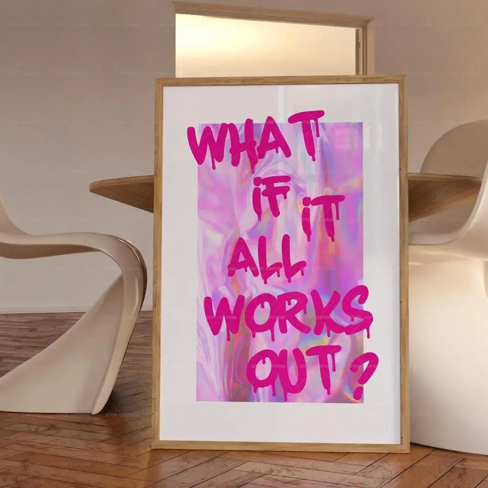 Póster decorativo con mensaje llamativo para baño