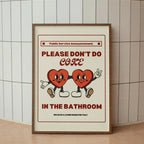 Póster decorativo con mensaje llamativo para baño
