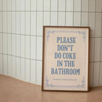 Póster decorativo con mensaje llamativo para baño