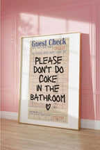 Póster decorativo con mensaje llamativo para baño