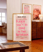 Póster decorativo con mensaje llamativo para baño