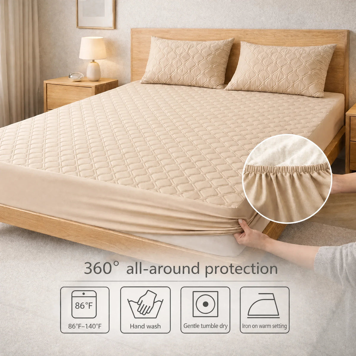 Protector de colchón impermeable | Cubrecolchón para un sueño cómodo