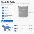 Puerta inteligente RFID para gatos con 4 modos de bloqueo (para mascotas de hasta 11,3 kg)