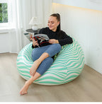 Puf hinchable de fútbol para mujer