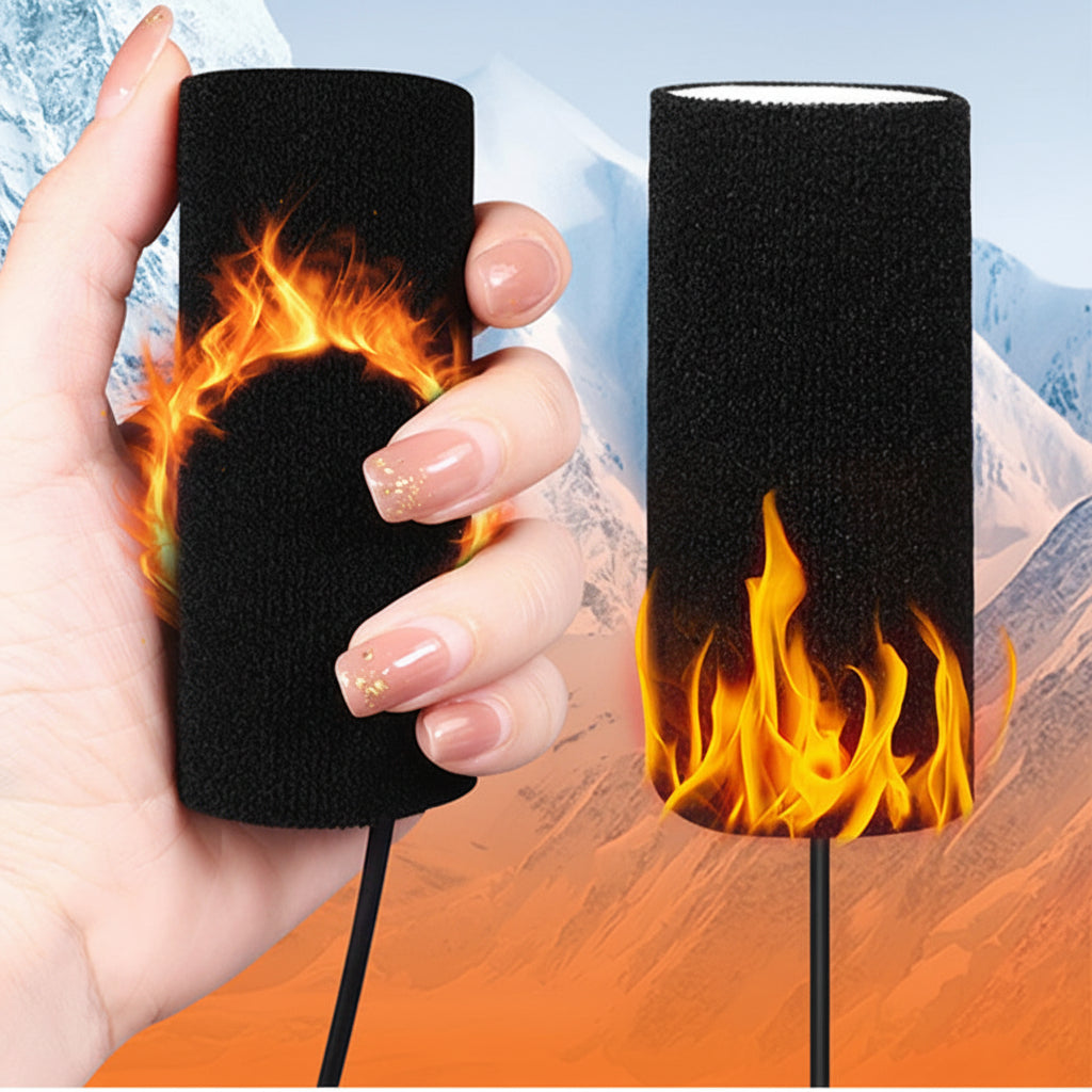 Puños calefactables para manillar — alimentación USB, control de temperatura