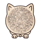 Puzle de madera con forma de gato de 135 piezas