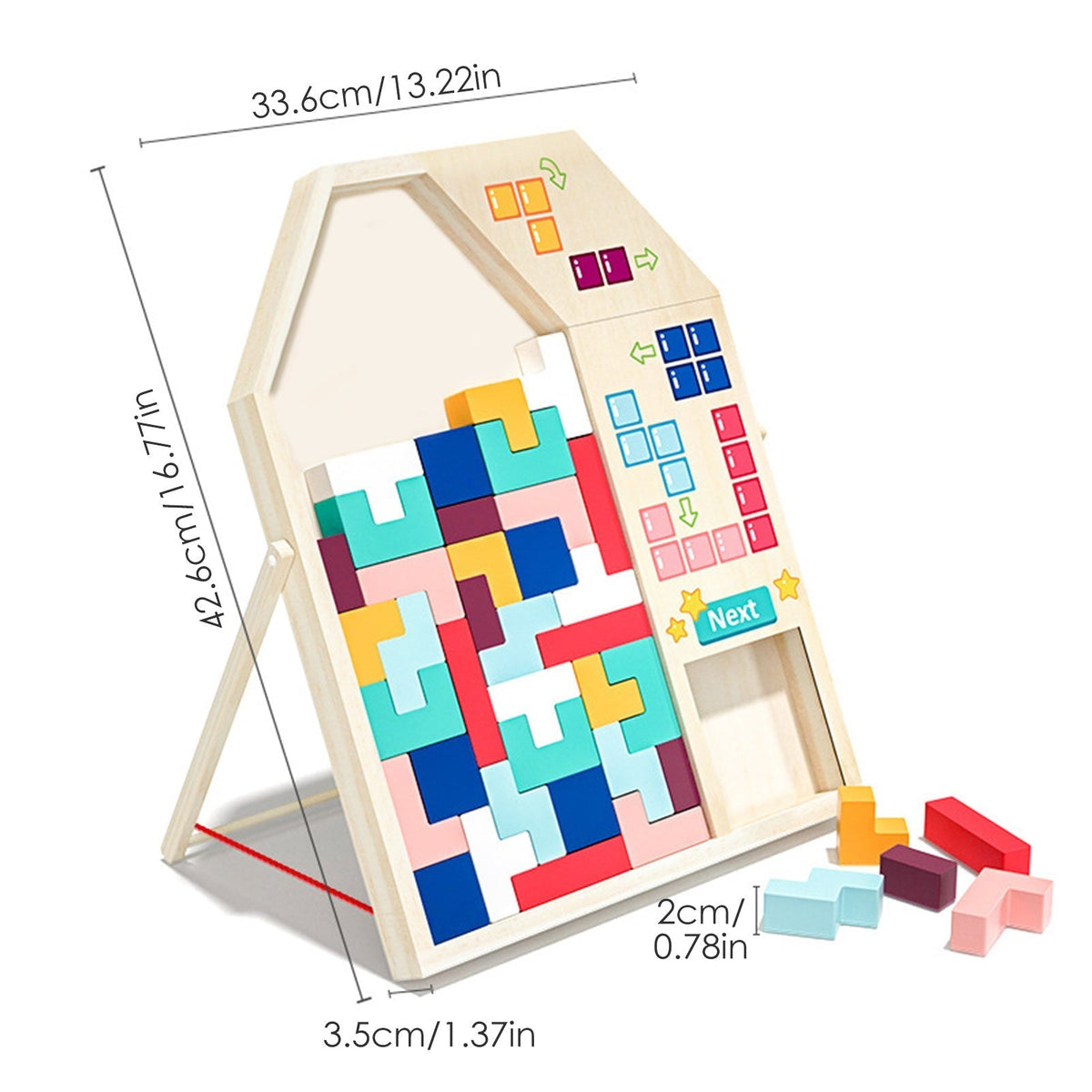 Puzle educativo creativo de madera en 3D