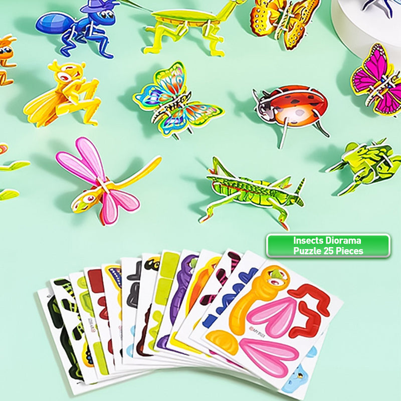 Puzzle 3D de animales y dinosaurios para niños