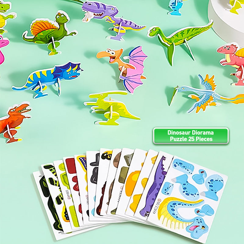 Puzzle 3D de animales y dinosaurios para niños
