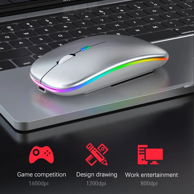 Ratón inalámbrico recargable LuxeClick con Bluetooth