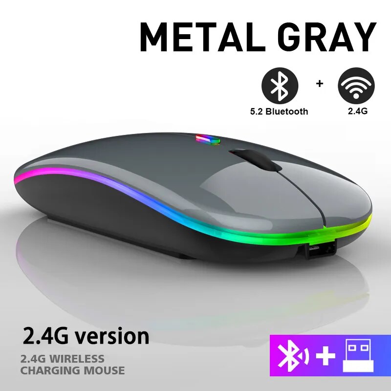 Ratón inalámbrico recargable LuxeClick con Bluetooth