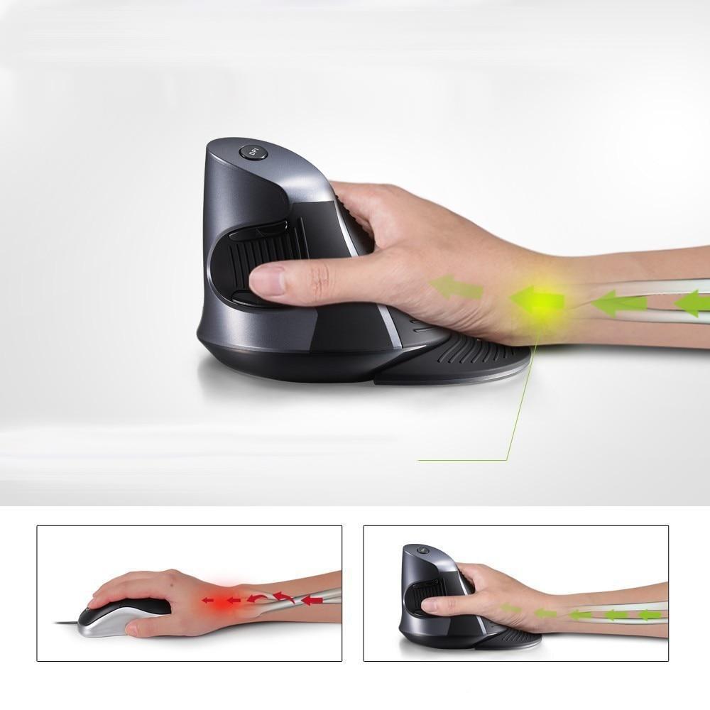 Ratón inalámbrico vertical ergonómico de 6 botones