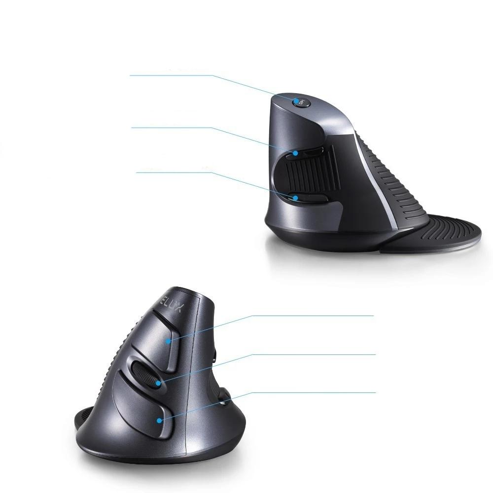 Ratón inalámbrico vertical ergonómico de 6 botones