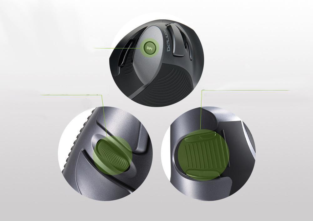 Ratón inalámbrico vertical ergonómico de 6 botones