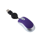 Ratón USB portátil con cable retráctil