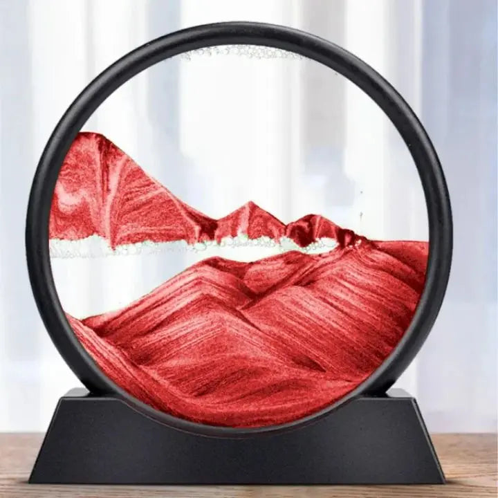 Reloj de arena 3D con paisajes marinos – Arte decorativo relajante