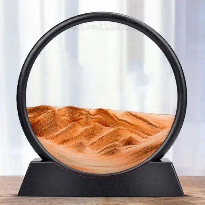 Reloj de arena 3D con paisajes marinos – Arte decorativo relajante