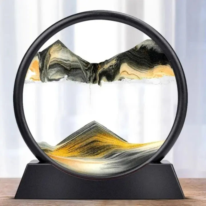 Reloj de arena 3D con paisajes marinos – Arte decorativo relajante