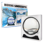 Reloj de arena decorativo con paisajes de arena en movimiento