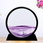 Reloj de arena decorativo con paisajes de arena en movimiento