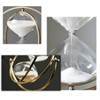 Reloj de arena elegante con flujo relajante de arena