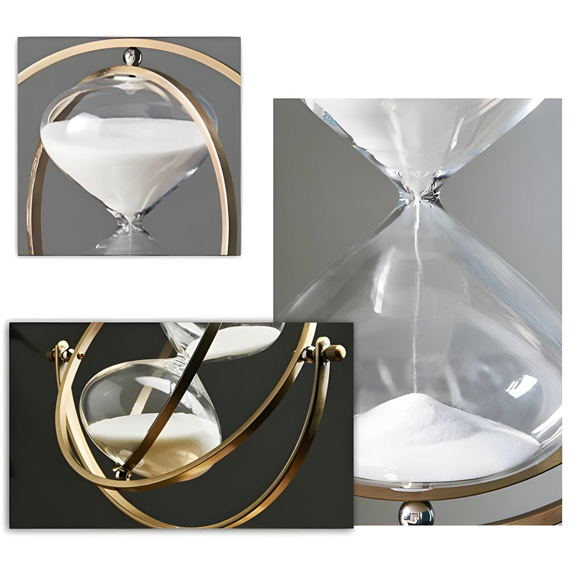 Reloj de arena elegante con flujo relajante de arena