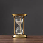 Reloj de arena retro de metal con péndulo para escritorio