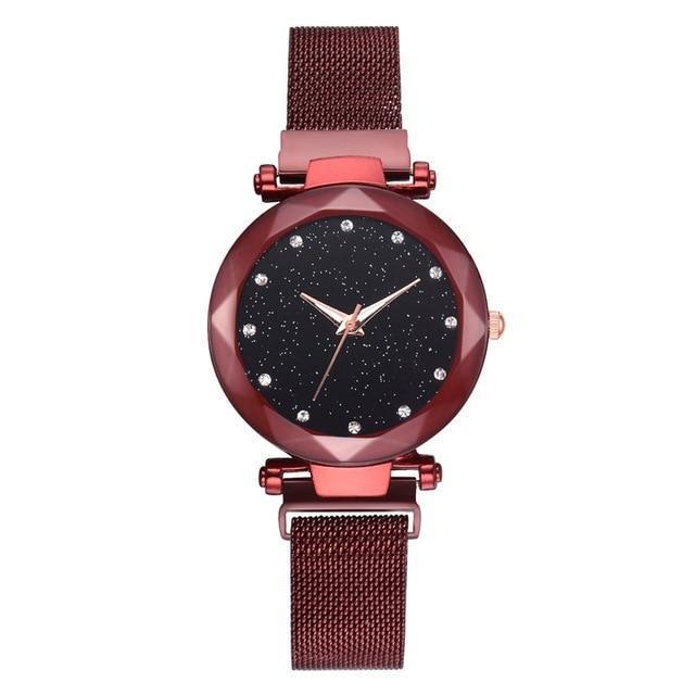 Reloj de mujer elegante y lujoso con cristales