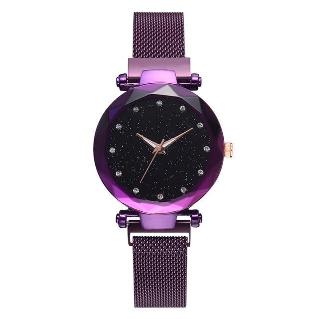 Reloj de mujer elegante y lujoso con cristales