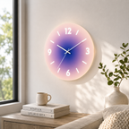 Reloj de pared de cristal Sunset