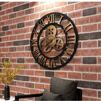 Reloj de pared decorativo 3D retro de gran tamaño hecho a mano