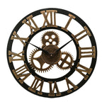 Reloj de pared decorativo 3D retro de gran tamaño hecho a mano