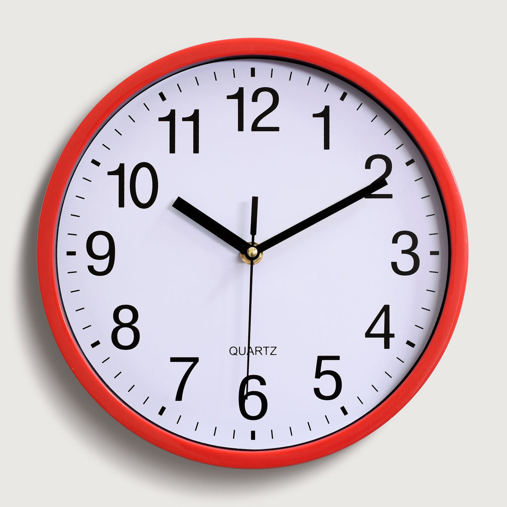 Reloj de pared silencioso para aula o habitación infantil de 25 cm