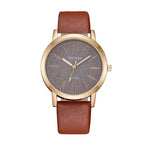 Reloj de pulsera analógico de cuarzo para mujer con correa de piel sintética estilo Ginebra