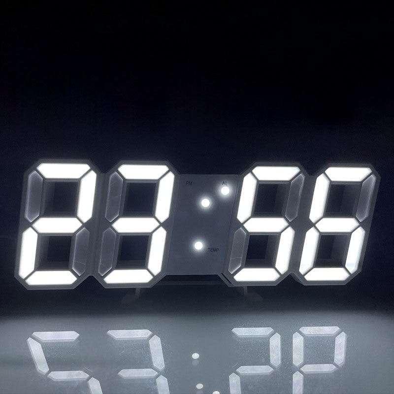 Reloj despertador digital 3D LED de pared o sobremesa