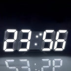 Reloj despertador digital 3D LED de pared o sobremesa