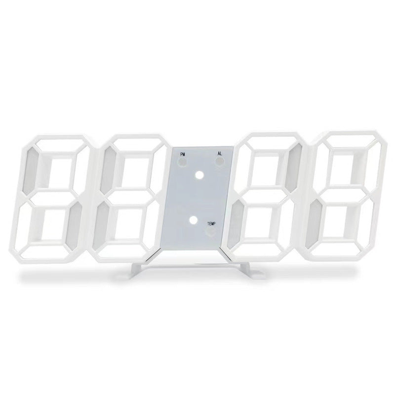 Reloj despertador digital 3D LED de pared o sobremesa