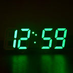 Reloj despertador digital 3D LED de pared o sobremesa